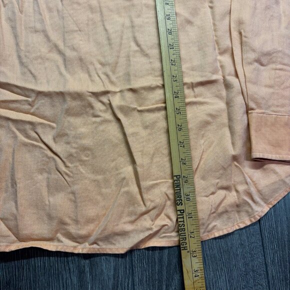 Robert Graham Peach Flip Cuff Dress Shirt 2XL XXL Designer - Picture 9 of 11